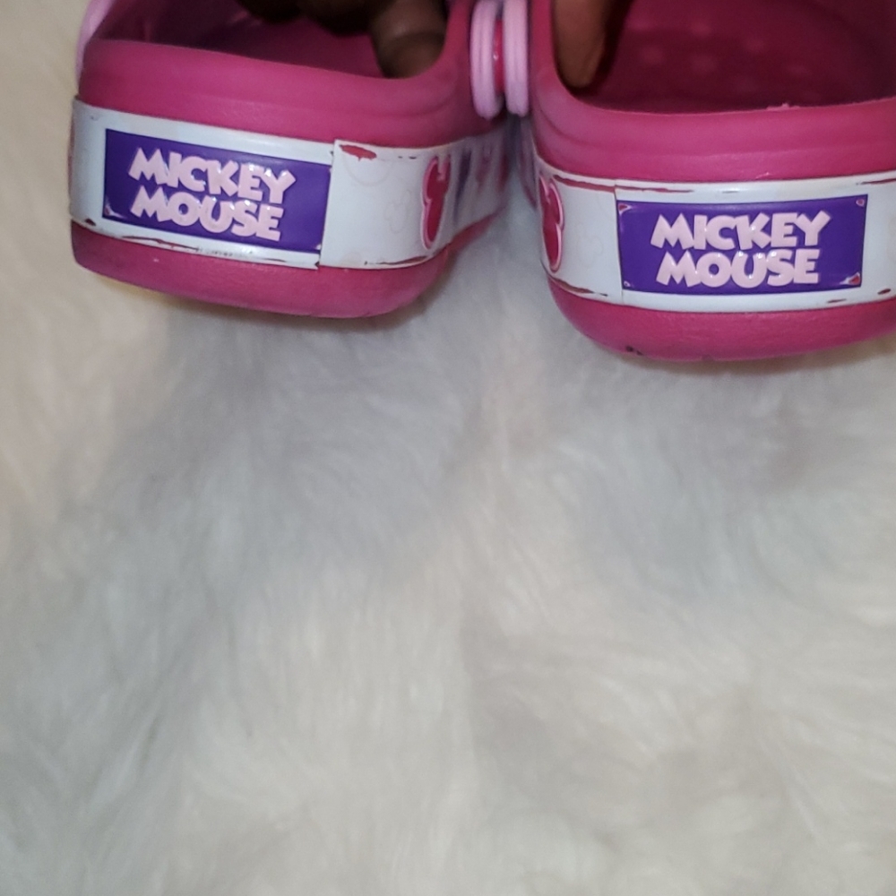 Crocs Kids Mickey Mouse Size 1 Pink sandals - Picture 6 of 9